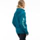 Mariposa Long Pullover Hoodie Deep Lagoon/Electric Green 24
