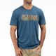 Tricou Foundation Tri-blend Heathered Neptune/Golden Brown 24