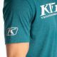 Tricou K Corp SS Heathered Teal/White
