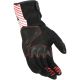 Manusi Moto Piele TEMPO Black/White/Red