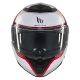 Casca Moto Flip-Up Atom 2 SV Emalla B0 Black/White/Glossy Red