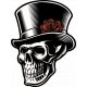 Sticker Moto Uv Tank Bumps Skull 5032p