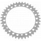 Pinion Spate Aluminiu 520 40T Argintiu 130u-520-40