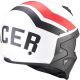 Casca Moto Jet Covert-X T-Rust Alb Mat/Rosu