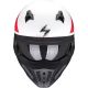 Casca Moto Jet Covert-X T-Rust Alb Mat/Rosu